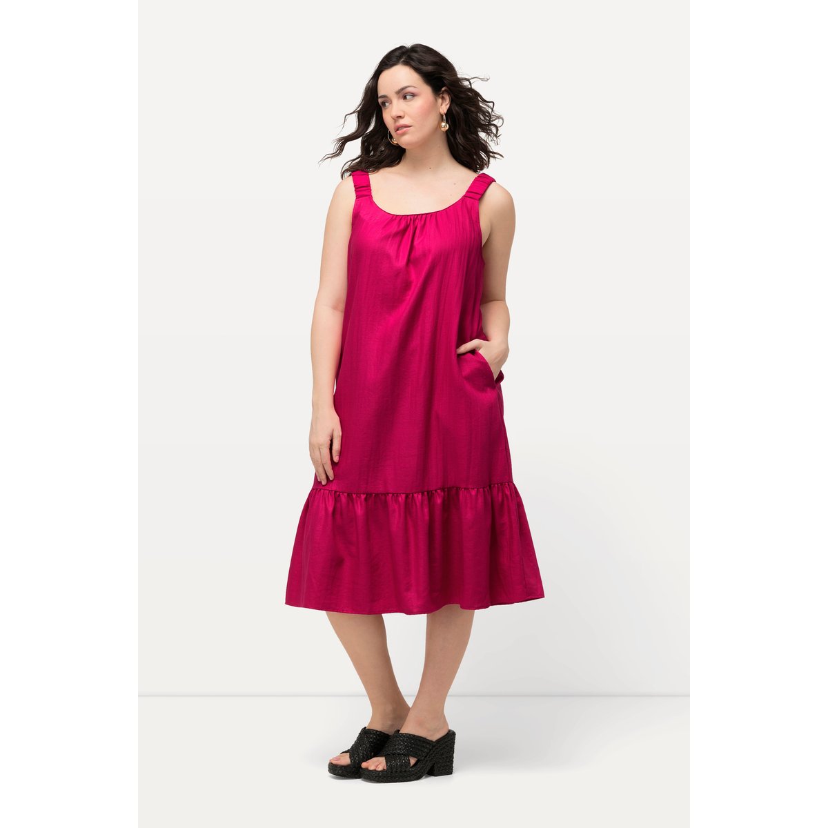Robe midi sans manches bruyère clair, ULLA POPKEN