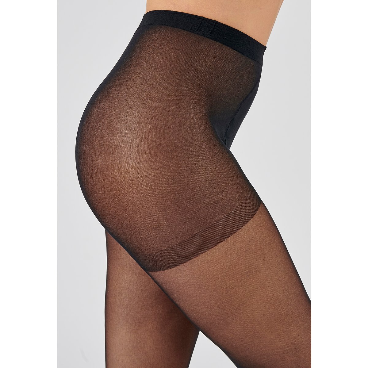 Lot de 4 collants mousse 20d "hanches fortes" noir, DAMART