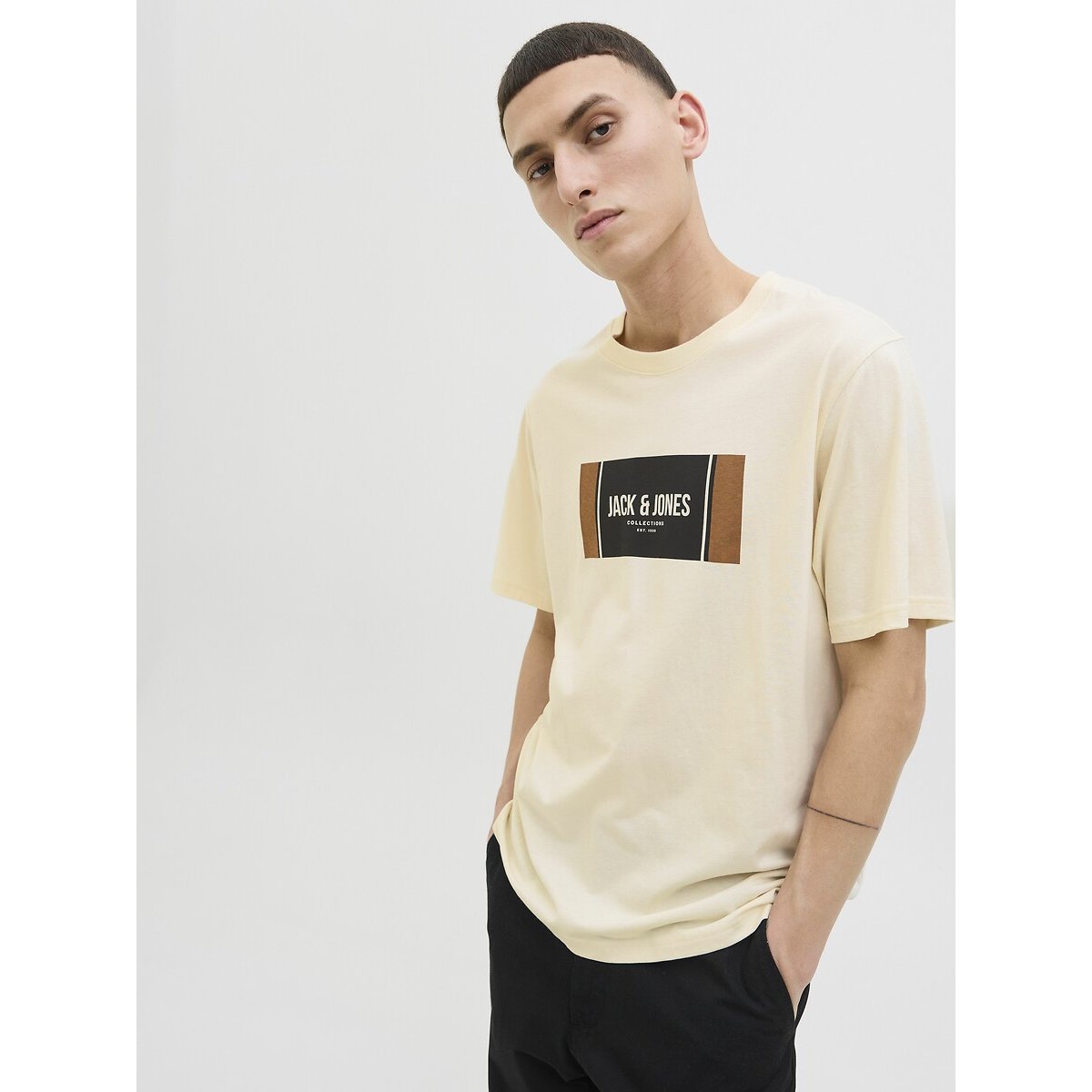 T-shirt Hayato creme, JACK & JONES
