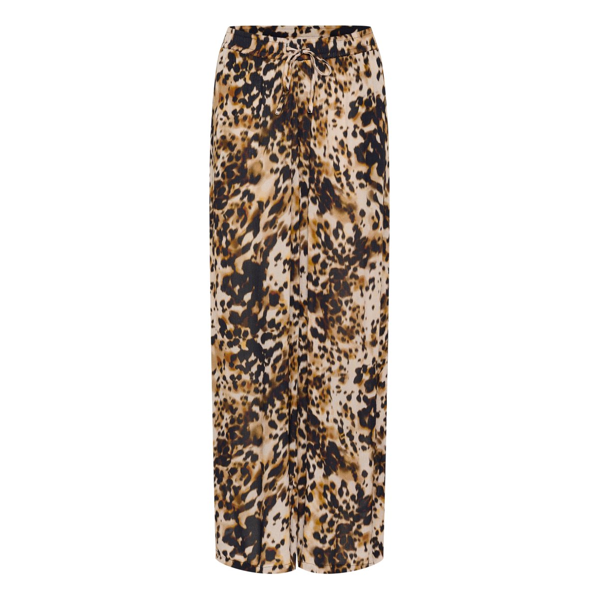 Casual pants beige marron noir leopard animalier, KAFFE