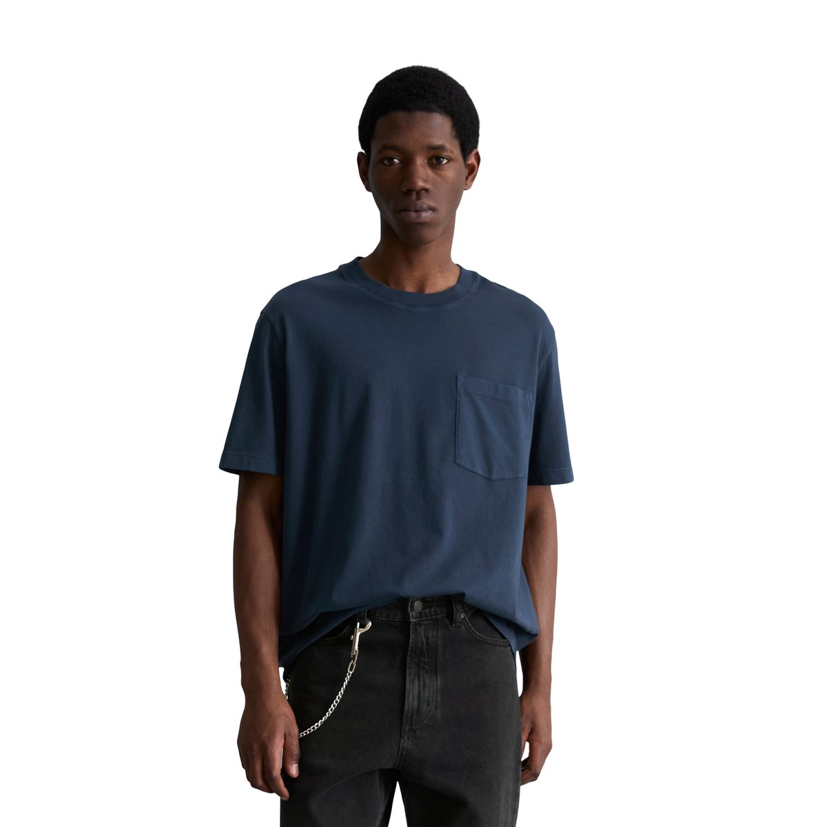 T-shirt relaxed avec poche poitrine bleu foncé, MARC O’POLO DENIM