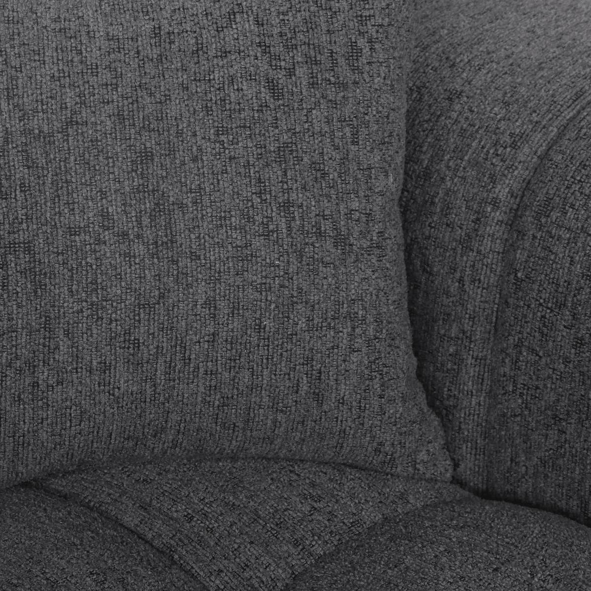 Canapé d'angle en tissu DAVIS gris, MADE IN MEUBLES