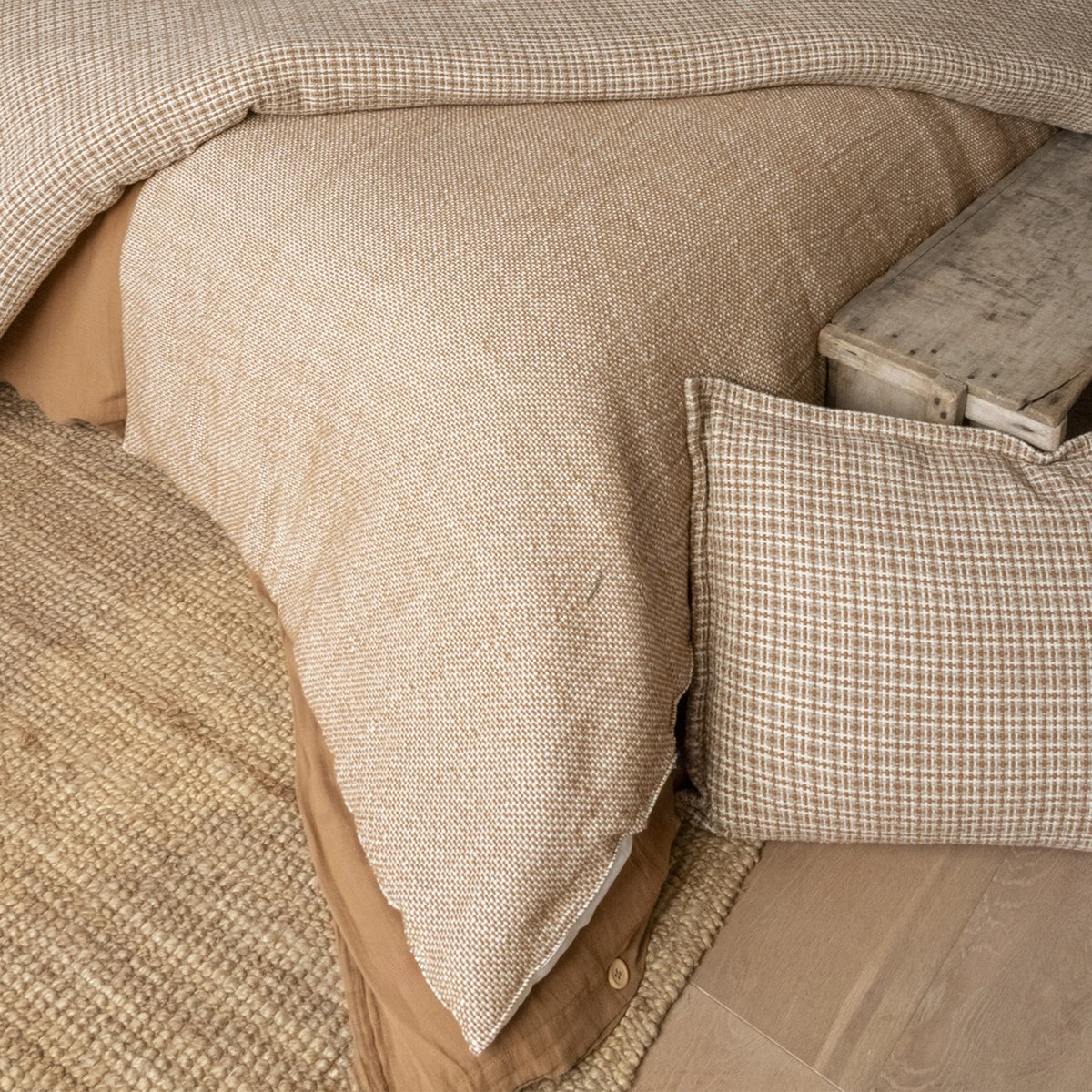 Bout de lit en 100% Percale de Coton multicolore, EDEN