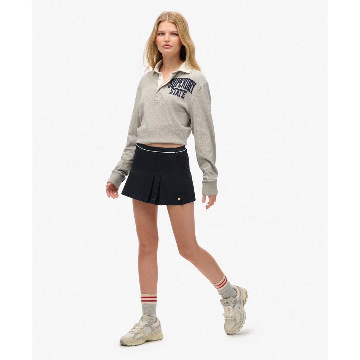 Jupe de tennis bleu marine éclipse, SUPERDRY