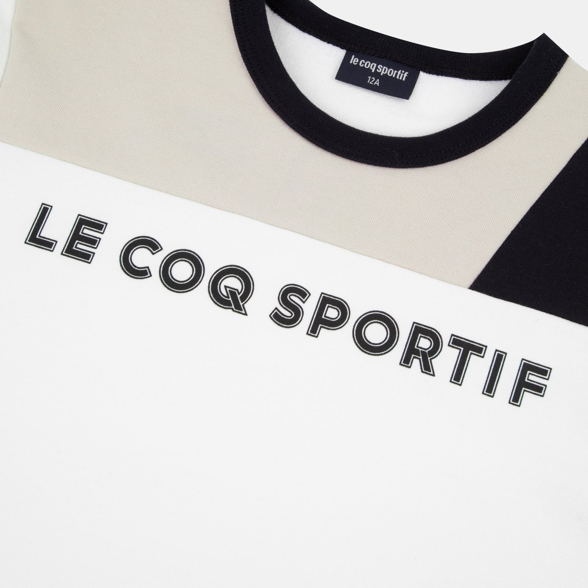 Sweat col rond Essentiels blanc, LE COQ SPORTIF