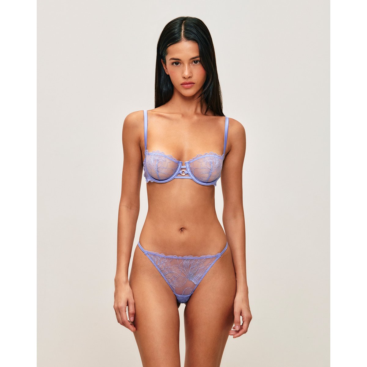 Soutien-gorge corbeille en mesh brodé SLEAZELIZ LURE bleu, UNDIZ