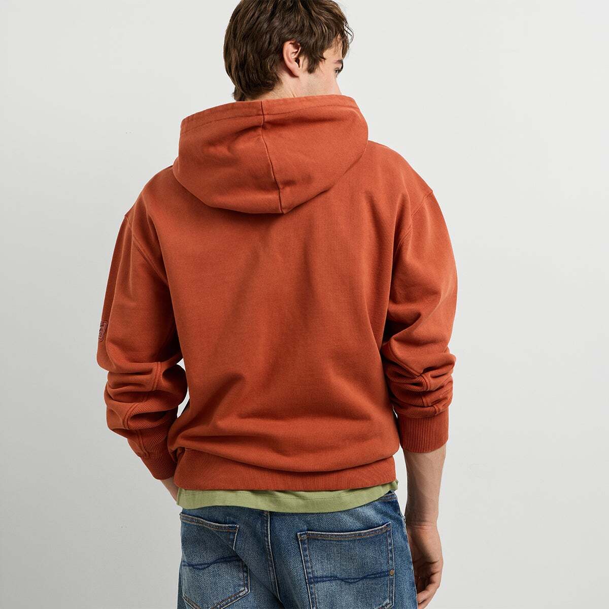 Sweat À Capuche Coupe Casual orange rouille foncé, PEPE JEANS