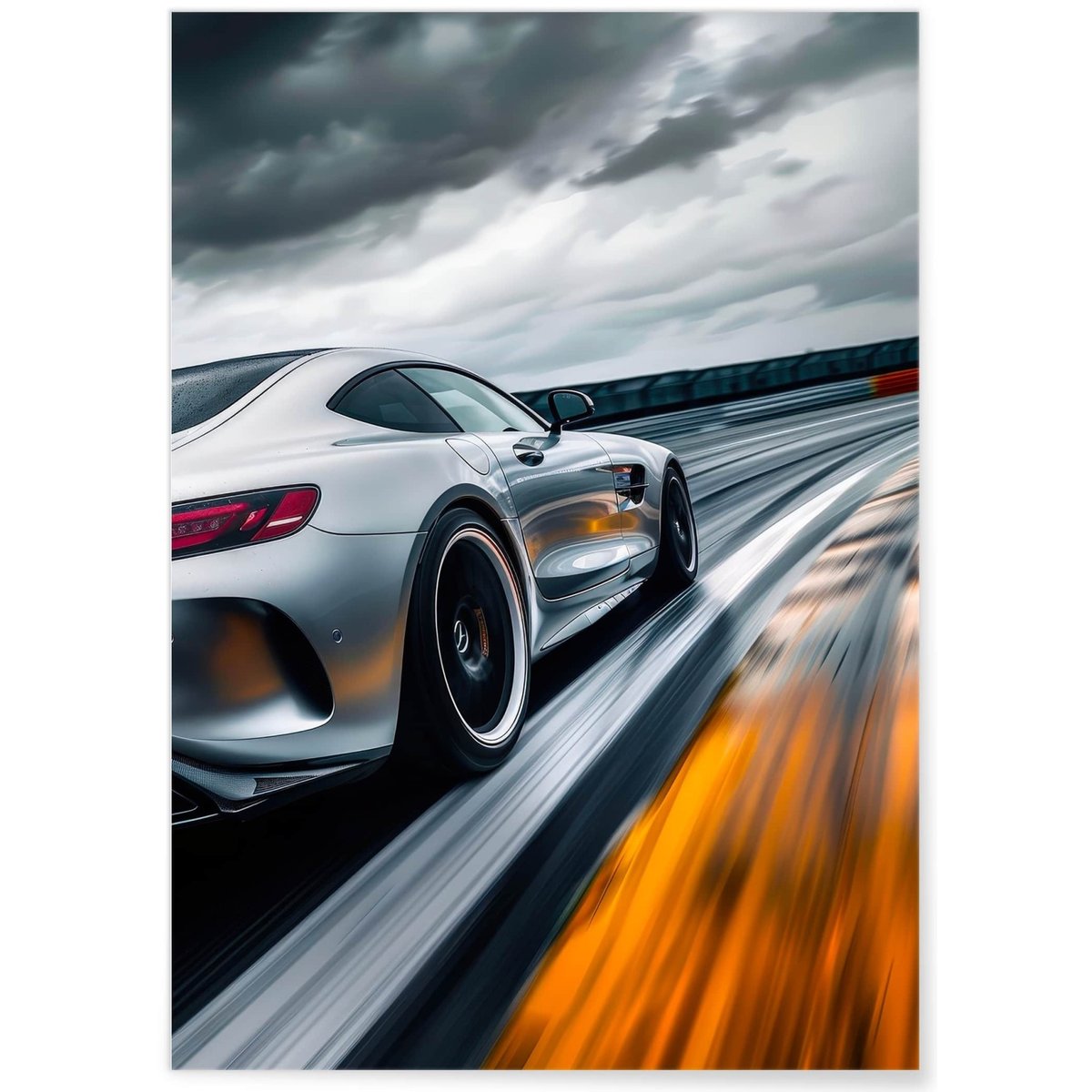 Affiche GT - Vitesse et performance blanc, L'AFFICHERIE