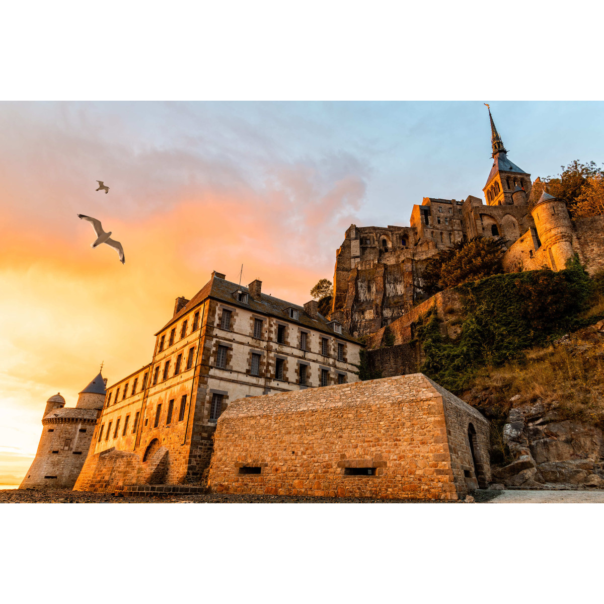 Tableau Mural Soleil Couchant ARCHITECTURE tableaux sur toile-orange, CEANOTHE