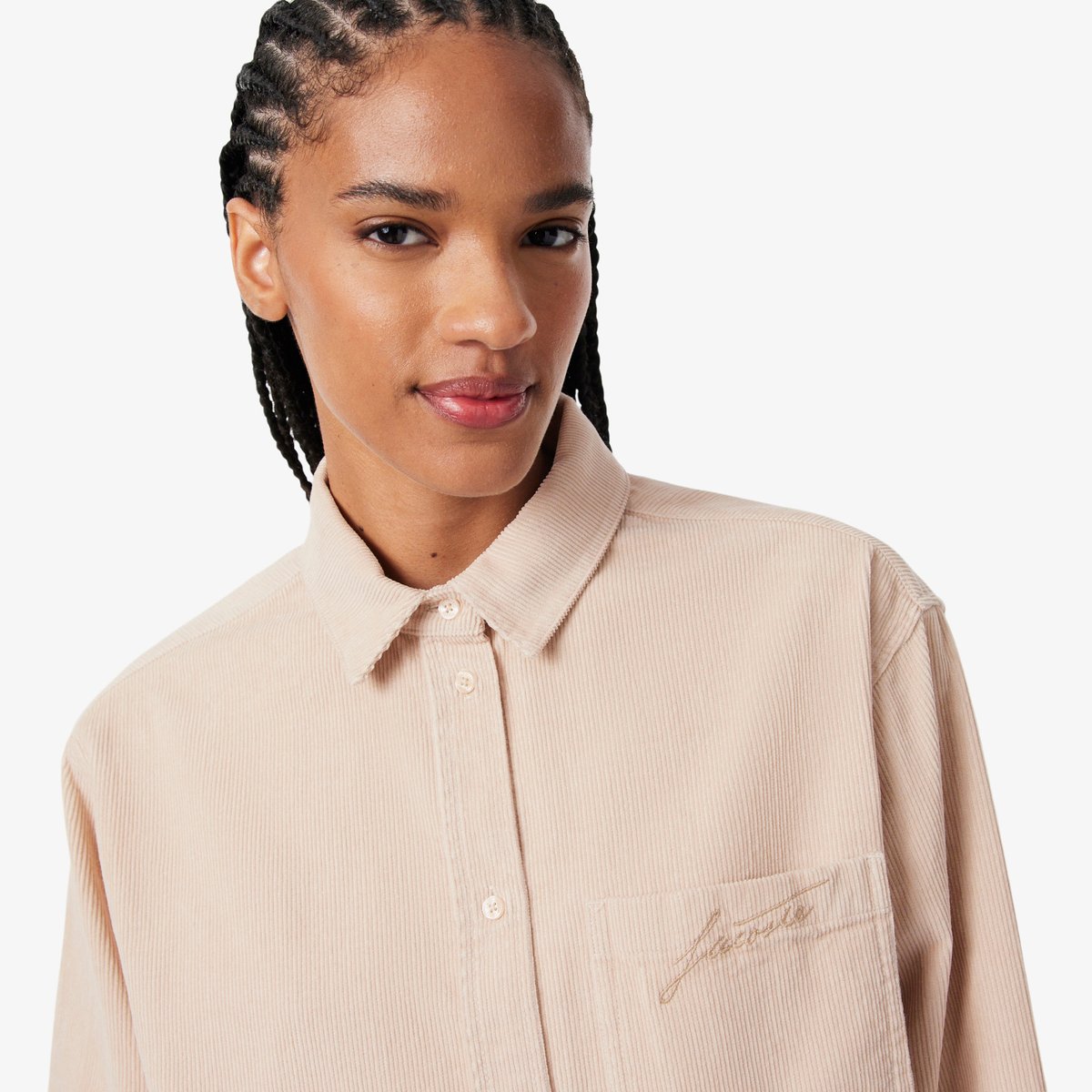 Surchemise oversize velours côtelé beige-s69, LACOSTE