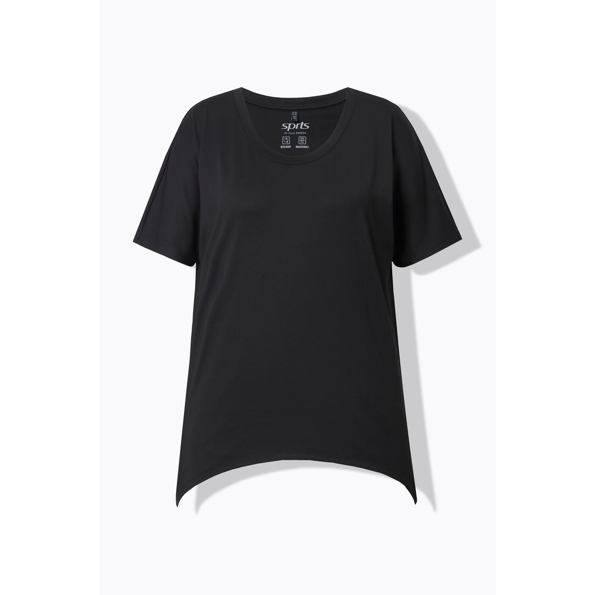T-shirt technique. Col rond et noir, ULLA POPKEN