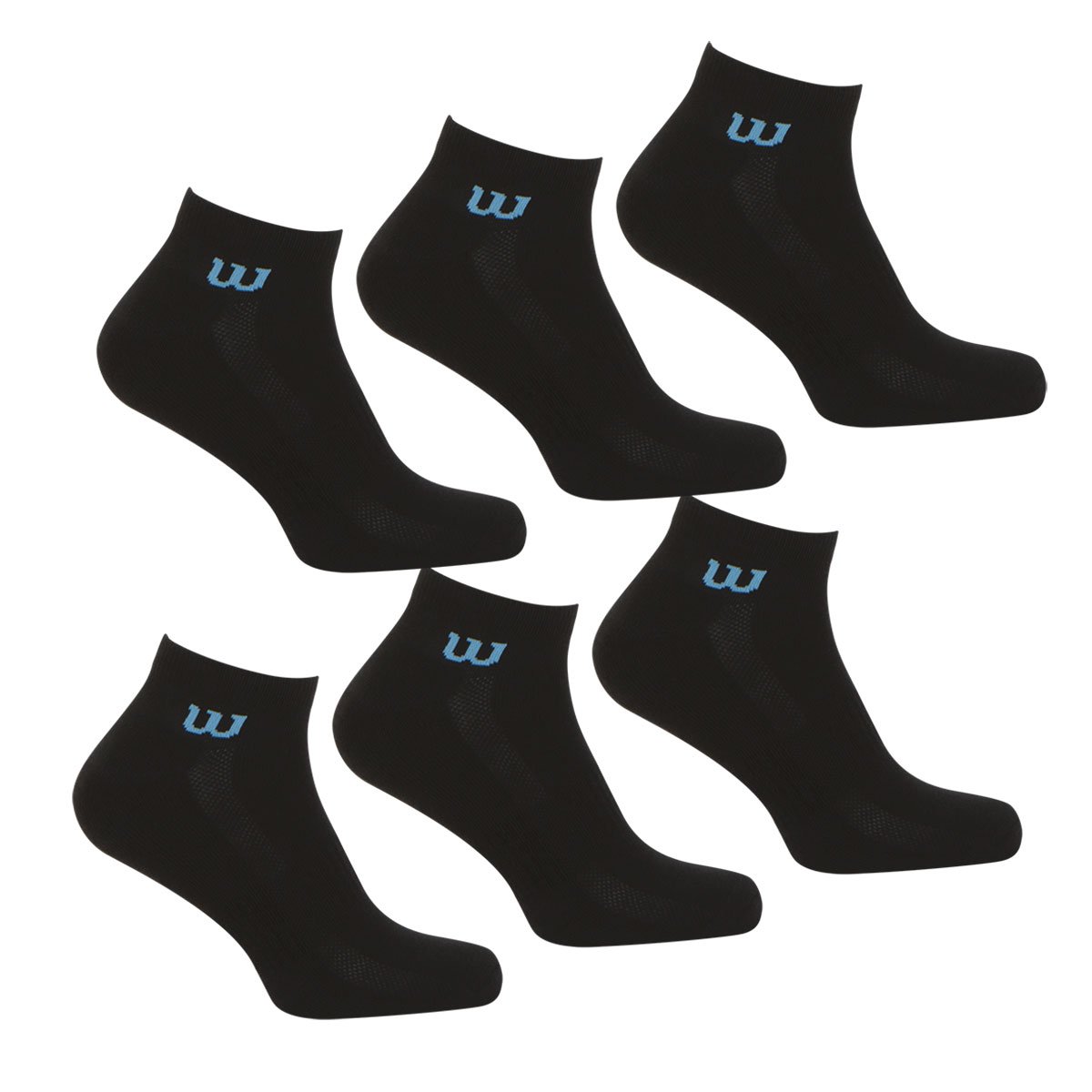 Chaussettes basses, lot de 6 paires, essentiel blanc, WILSON