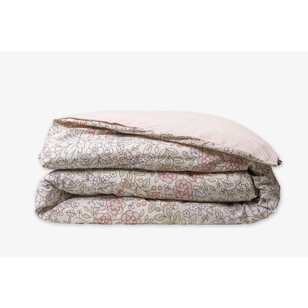 Parure de lit en coton Pimprennelle rose, EDEN