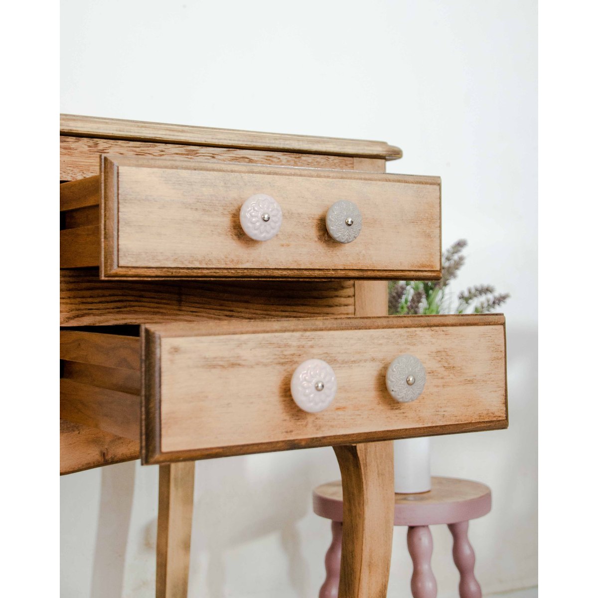 Bureau en chêne Edouard N°1058 - Bon état bois clair, DEBONGOUT