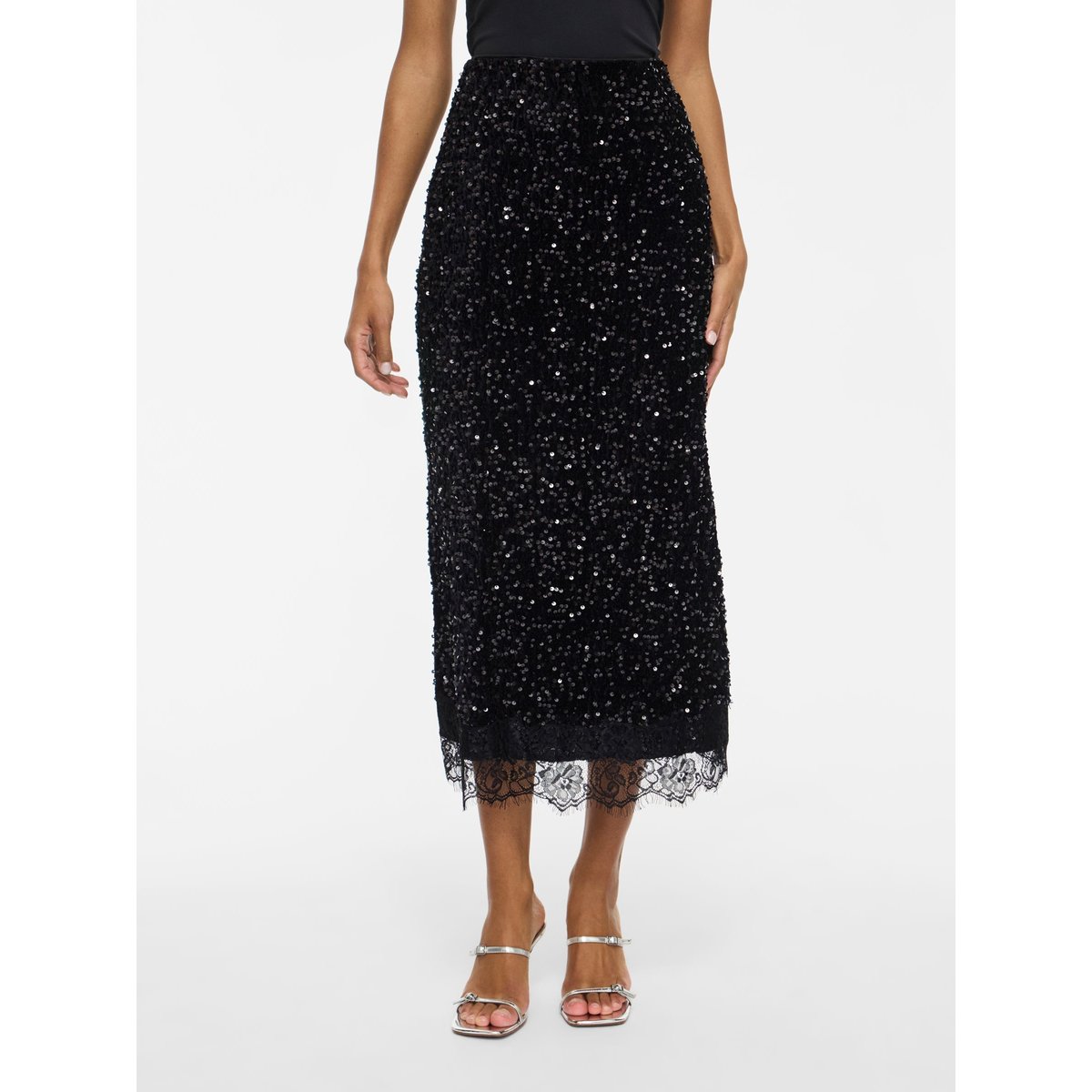 Jupe Mi-Longue noir - black1, VILA