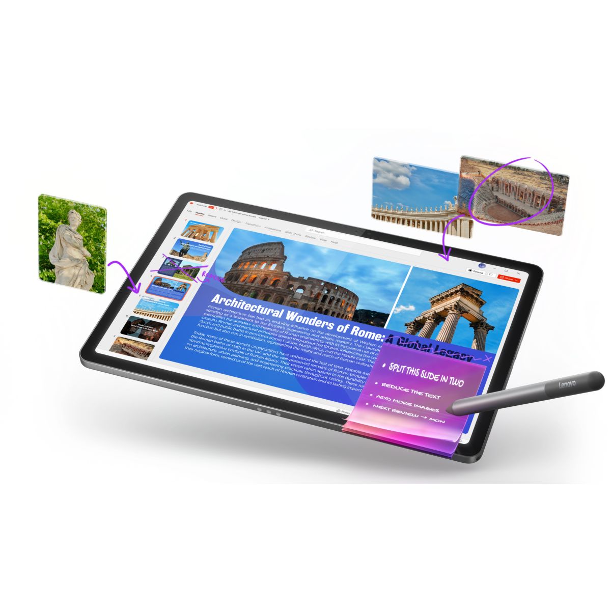 Tablette Android Idea Tab 128Go + Stylet gris, LENOVO