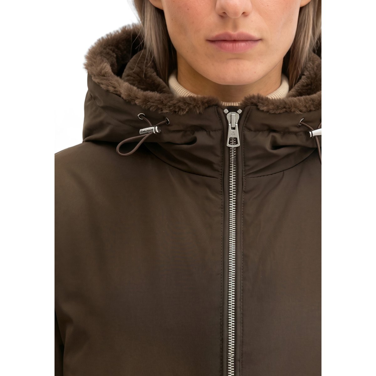 Veste réversible  relaxed en polyester recyclé marron, MARC O'POLO