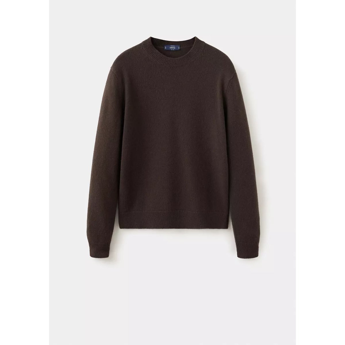 Pull-over maille laine mélangée chocolat, MANGO MAN