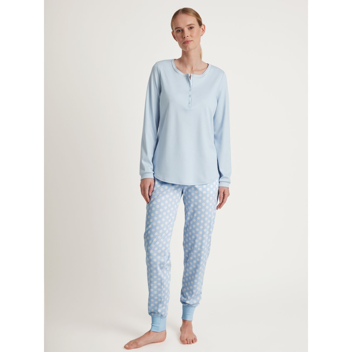 T-shirt à manches longues manches longues Coton FAVOURITES CATS bleu harmonie, CALIDA
