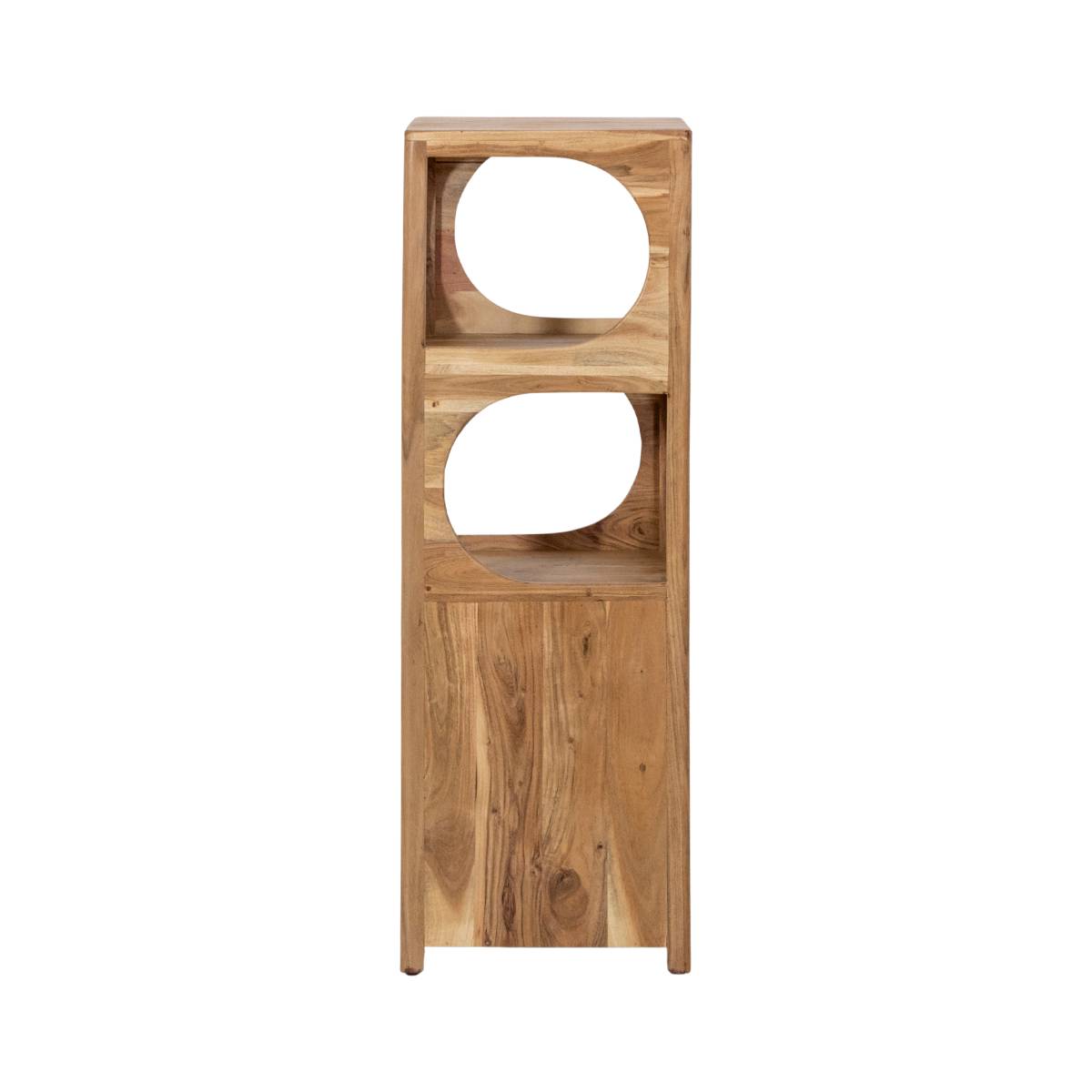 Colonne en bois d'acacia et verre EMYR bois clair, MADE IN MEUBLES