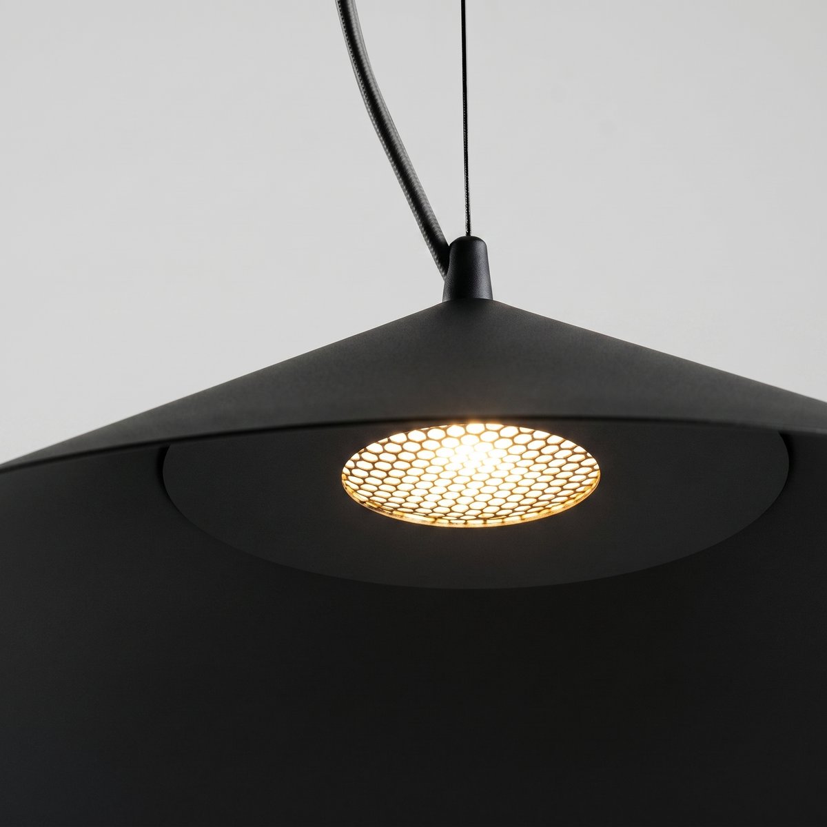 Suspension Acier Noir LED 1 Fint noir, EDEN