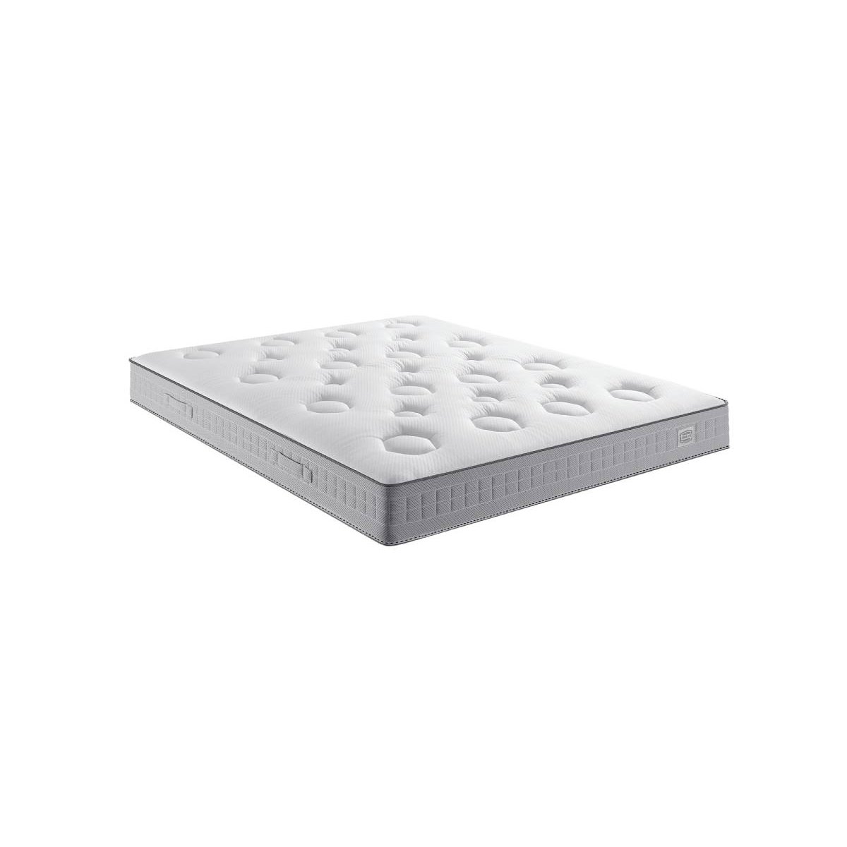 Ens FLEXION 180x200 matelas H26 ressort ensachés, mi-ferme, 2 sommiers blanc, SIMMONS