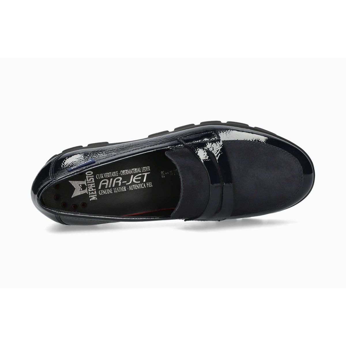 Mocassins en cuir CARIMA bleu 514, MEPHISTO
