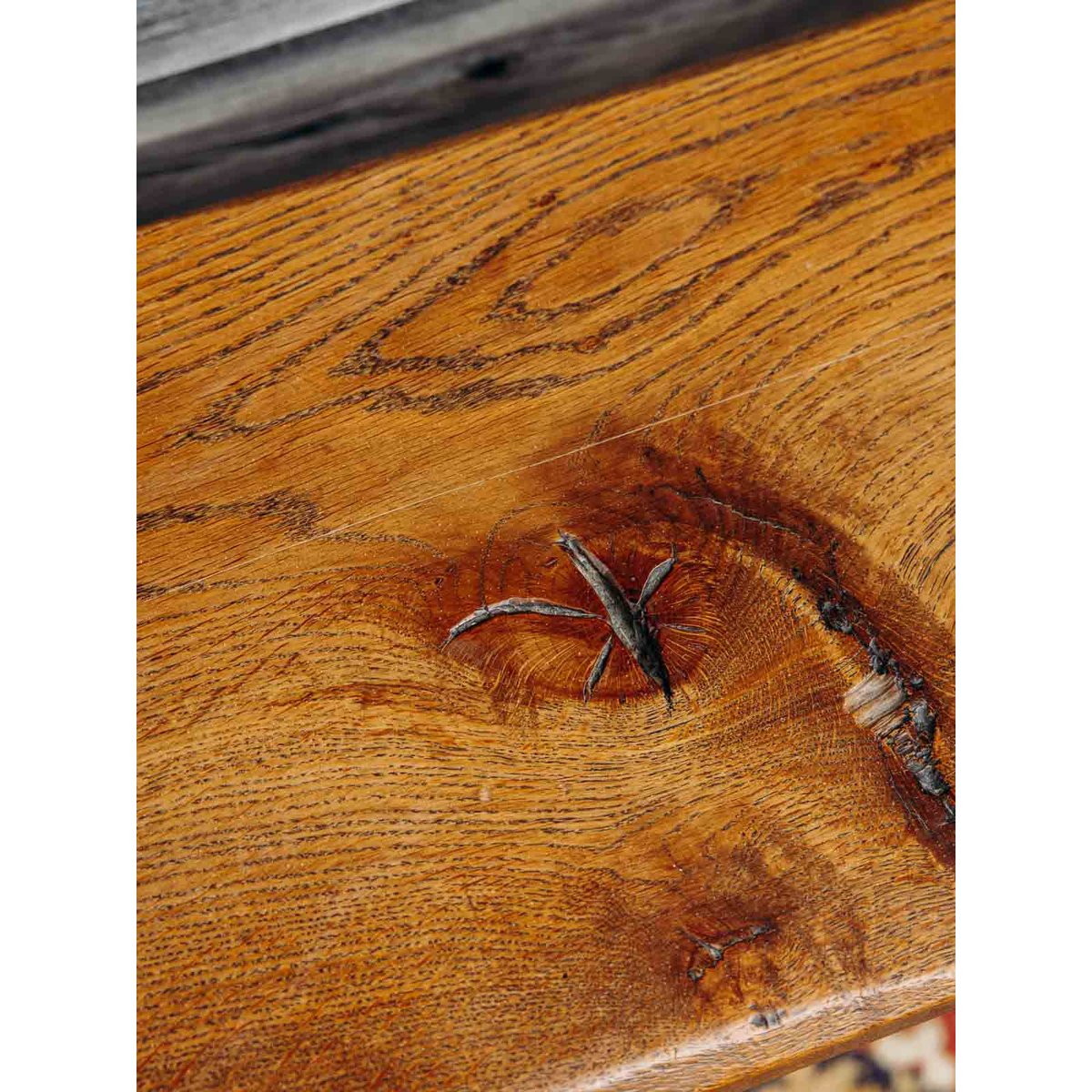 Banc de ferme Antoine N°437 - Bon état marron, DEBONGOUT