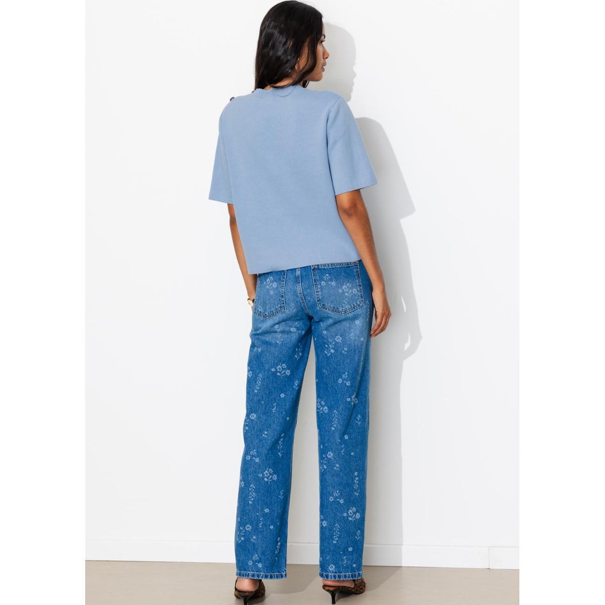 Pull manches courtes bleu ciel, PROMOD