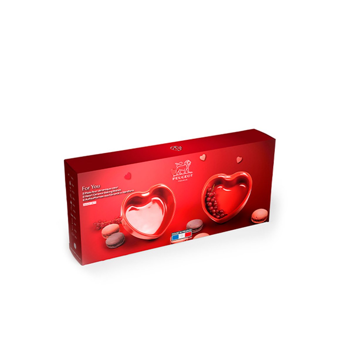 2 Plats four céramique coeur rouge 13 FOR YOU rouge, PEUGEOT