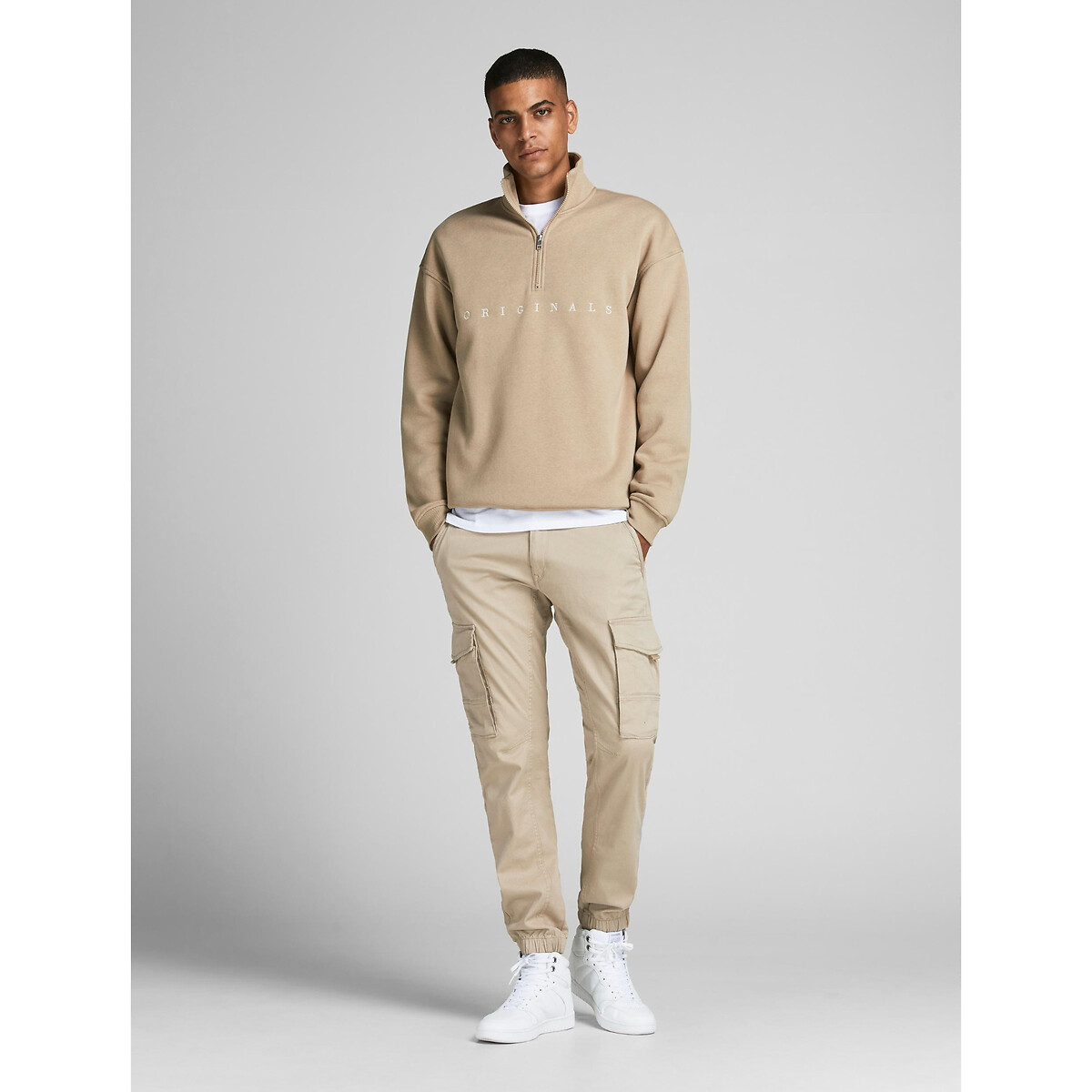 Cargohose Paul Flake, Stretch beige, JACK & JONES
