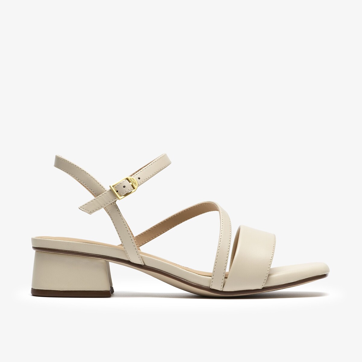 Sandales en cuir Serina35 Strap crème, CLARKS