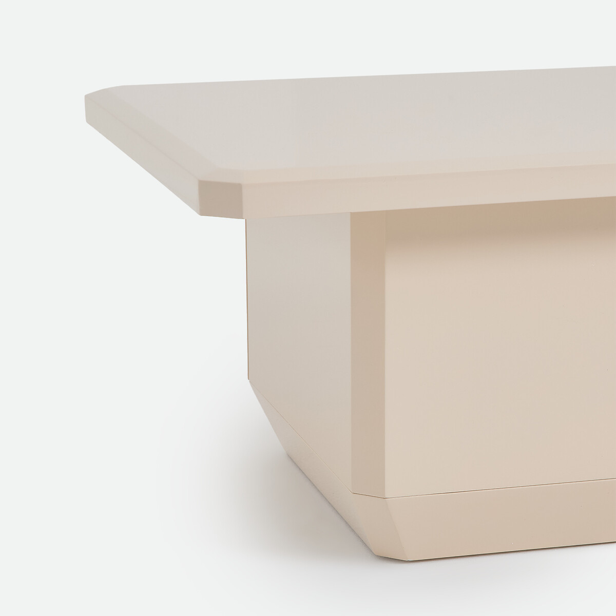 Table basse bar avec rangement laquée, finition brillante, ANGILA beige, LA REDOUTE INTERIEURS