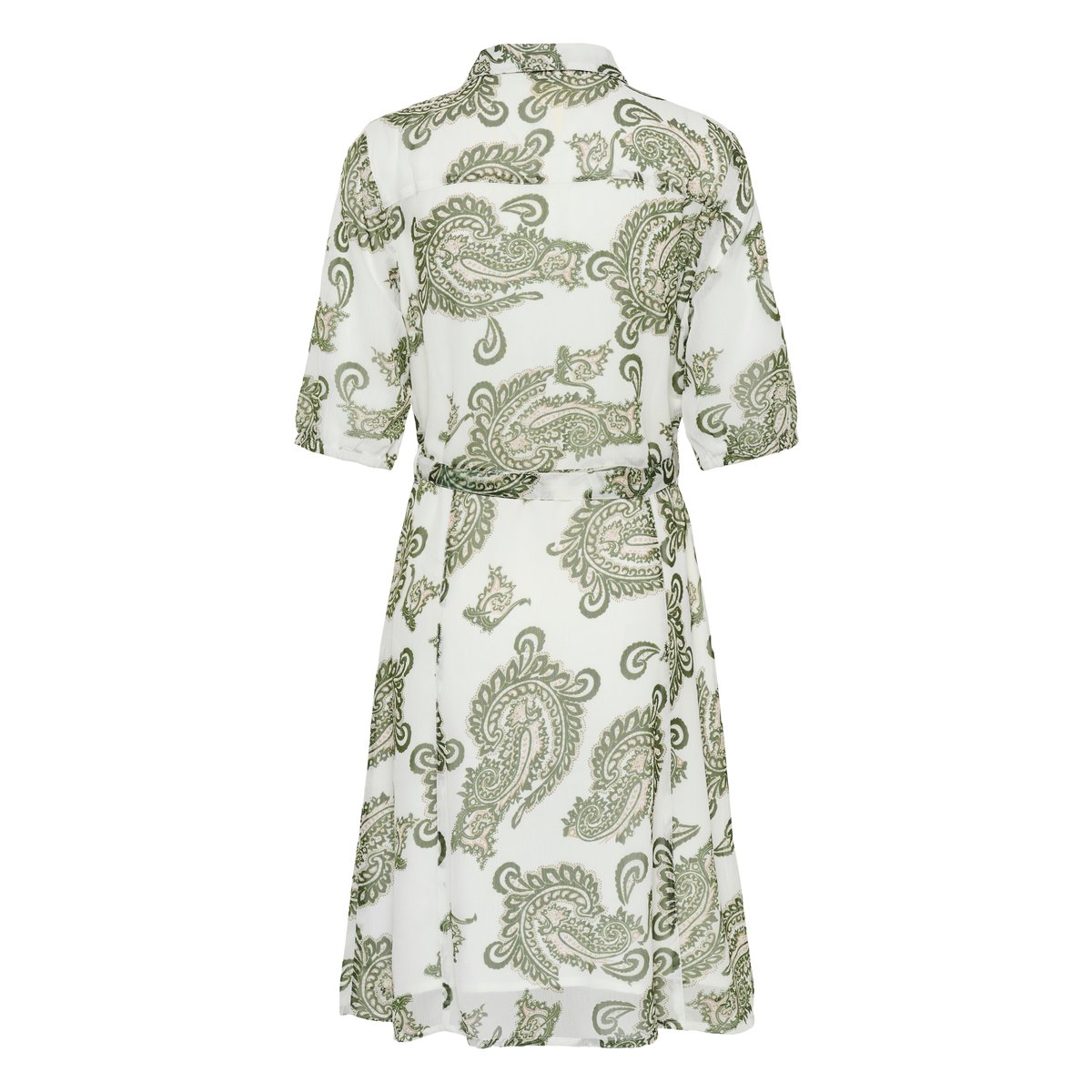 Robe vert dark green paisley, CREAM