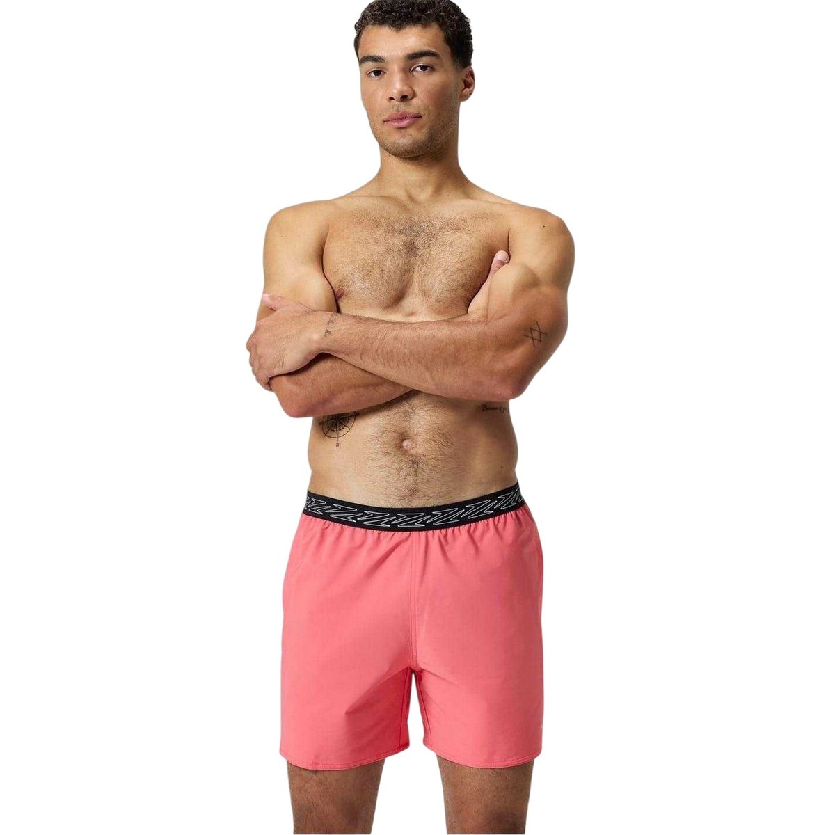 Short de bain à taille élastiquée motif/style zig-zag sur bande de taille HYPERBOOM corail, SPEEDO