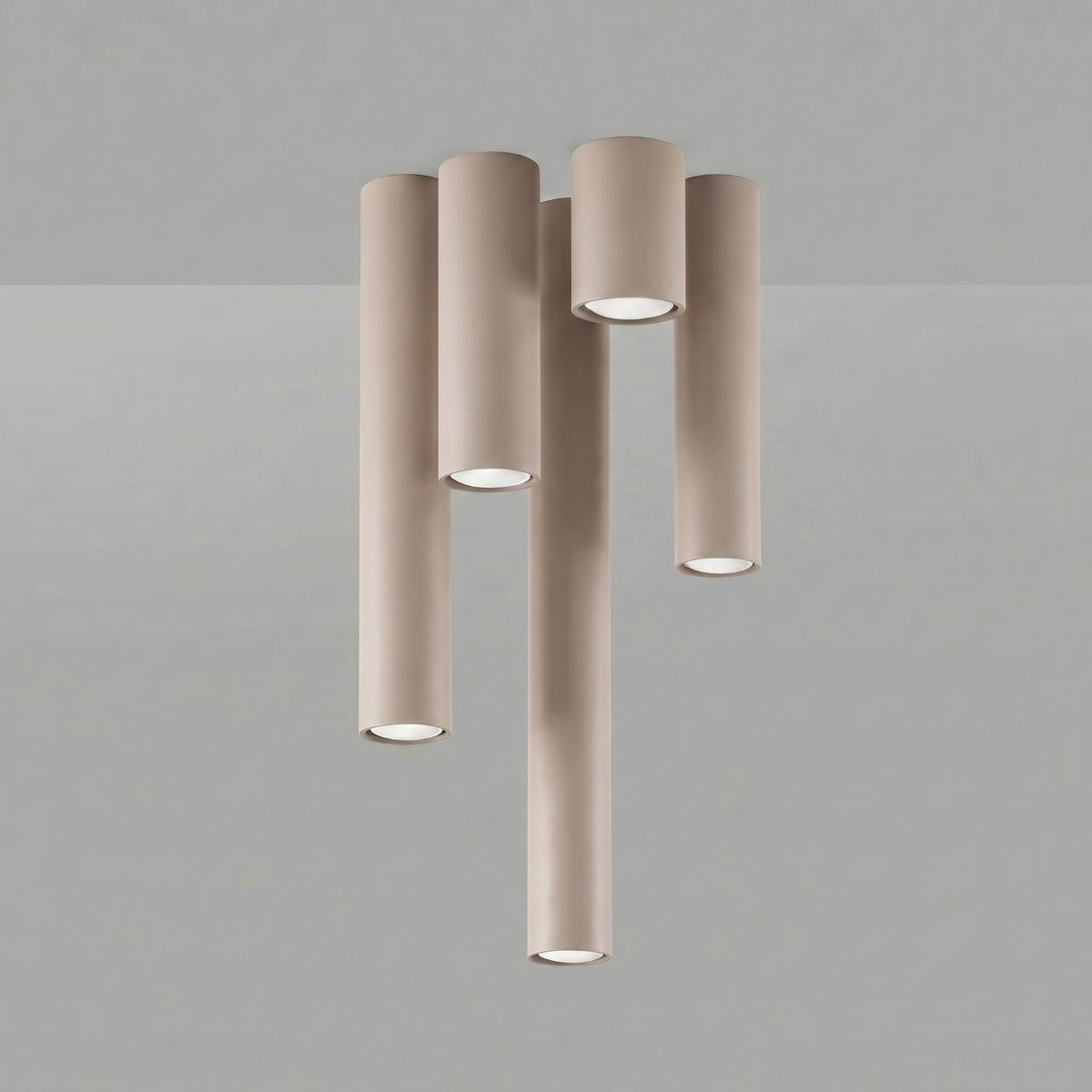 Plafonnier Acier Taupe GU10 1 Lagos taupe, EDEN