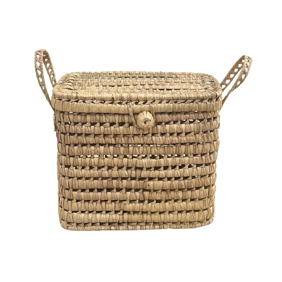 Malle de rangement feuille de palmier L40xl20xH20 cm naturel, HOME MAISON