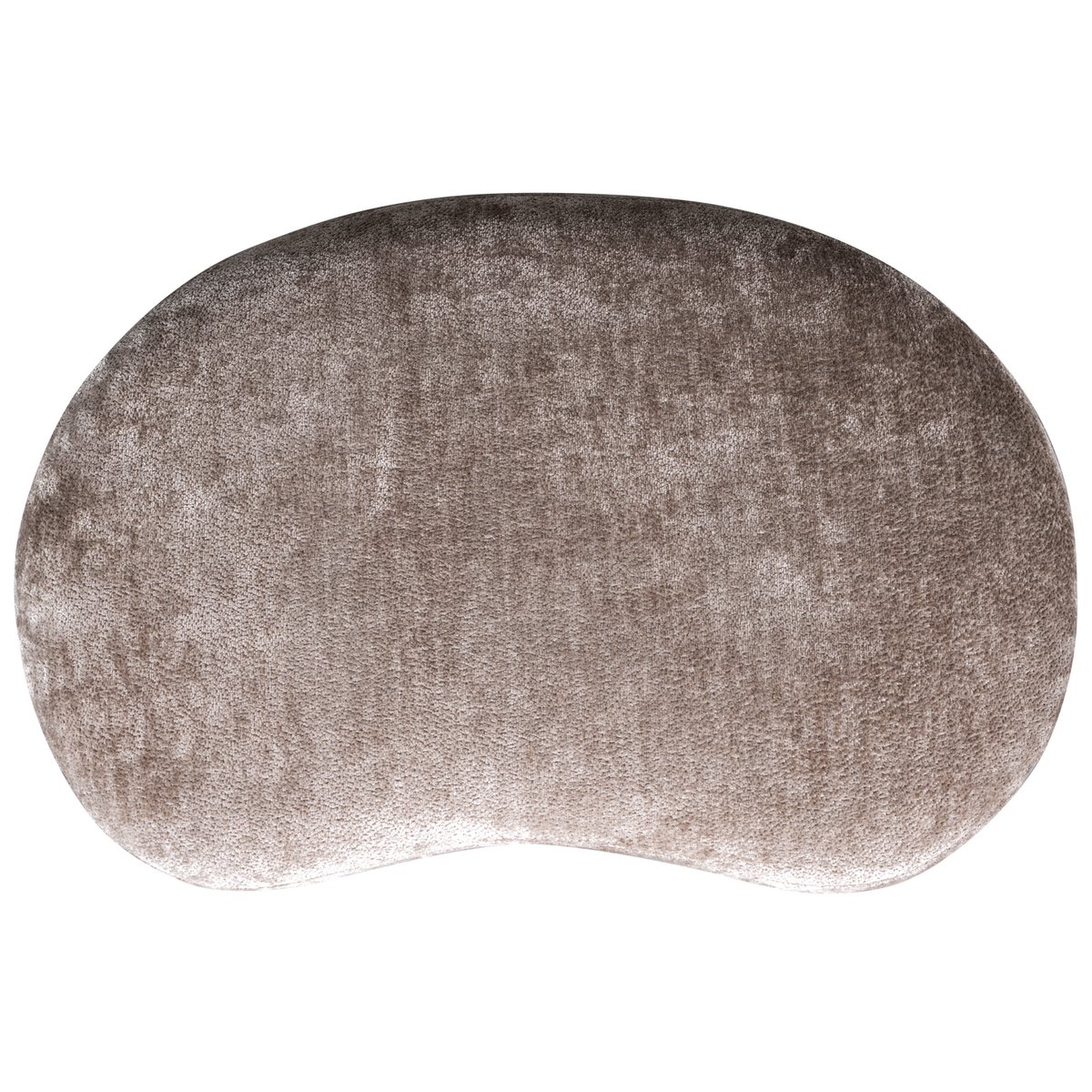 Pouf organique en tissu chenille POPULAR taupe, WOOOD