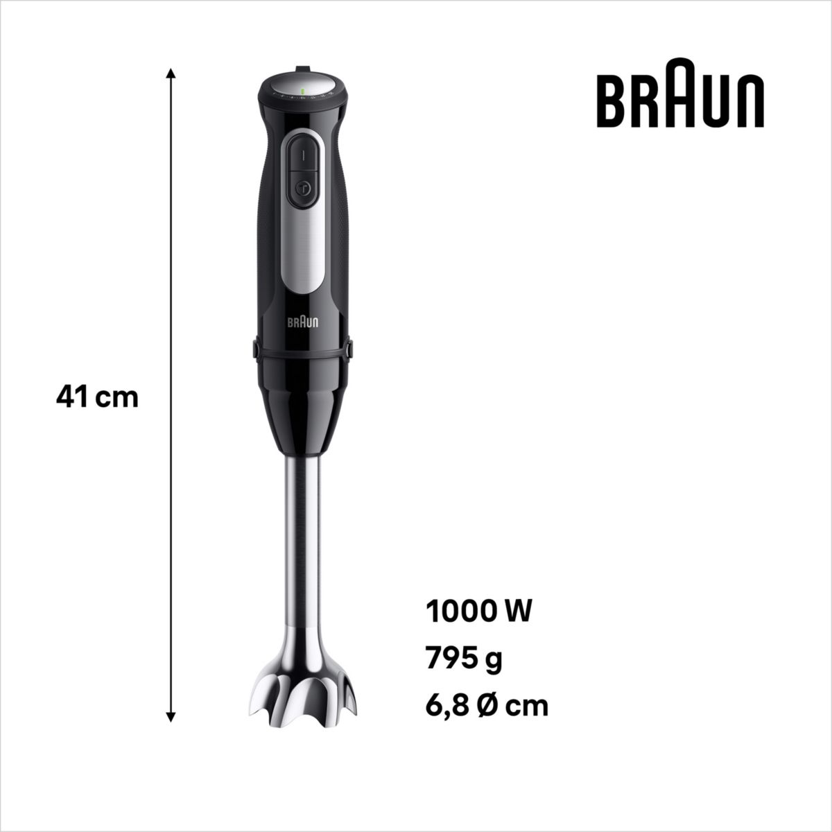 Mixeur pro plongeant MultiQuick 5 Pro MQ55001M couleur unique, BRAUN