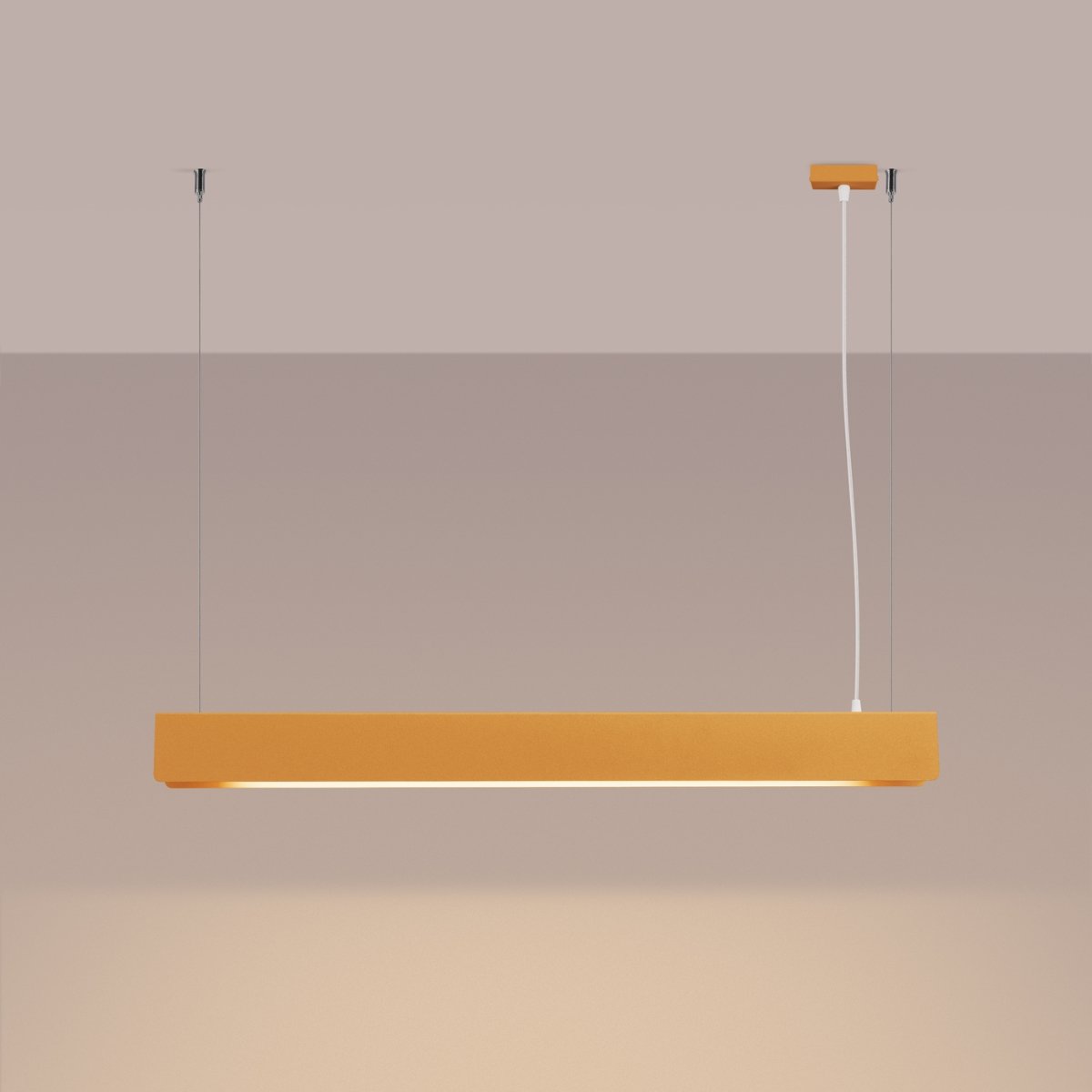 Suspension Acier Doré G13 1 Spark jaune, EDEN