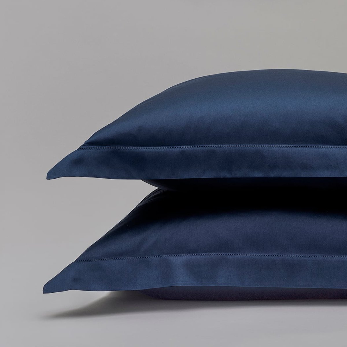 Housse de couette satin de coton égyptien 120 fils - 300tc LONDON bleu, COTTON & CO