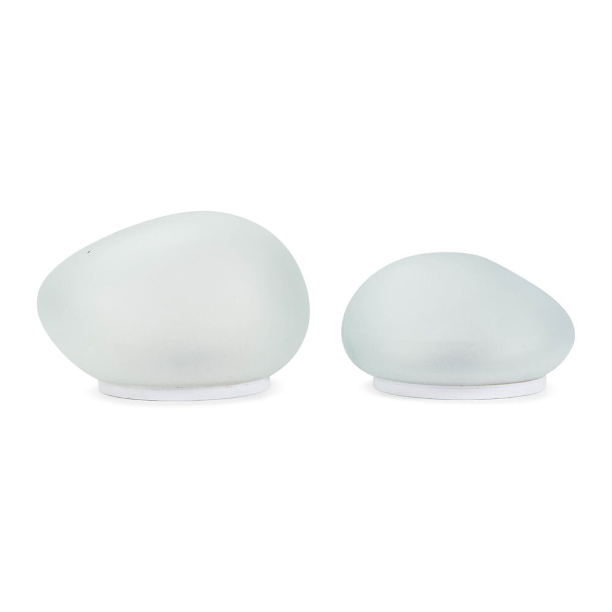 Set of 2 Solar Powered Decorative Pebble Lights transparent, SO'HOME