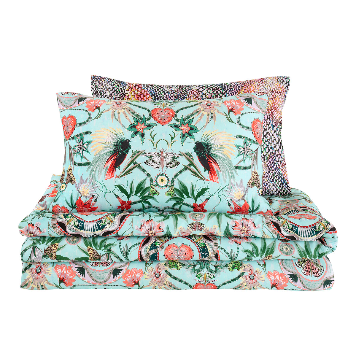 Mother Amazon 200 Thread Count Cotton Sateen Duvet Cover And Pillowcase Set green, MATTHEW WILLIAMSON