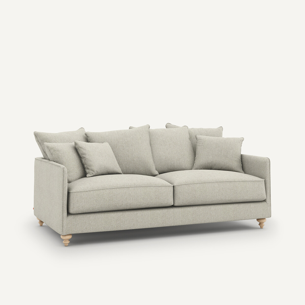Sofá-cama em tweed 3P, Lazare marfim, AM.PM