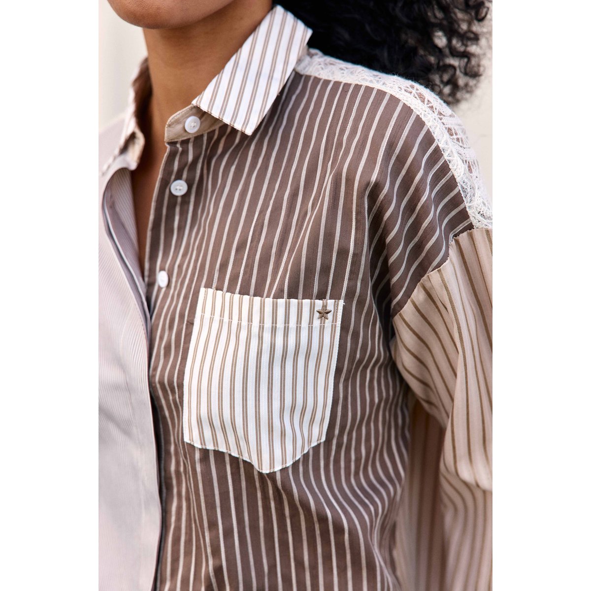 CHEMISE imprimé rayures, marinière CELINE 13-patch, LA PETITE ETOILE