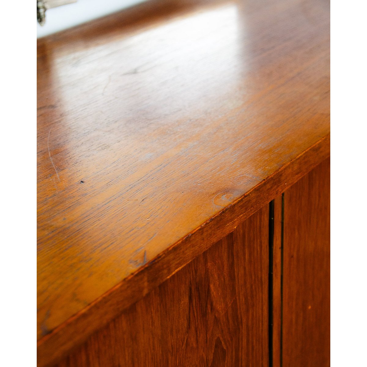 Enfilade scandinave en teck Margaret N°463 - Bon état bois clair, DEBONGOUT