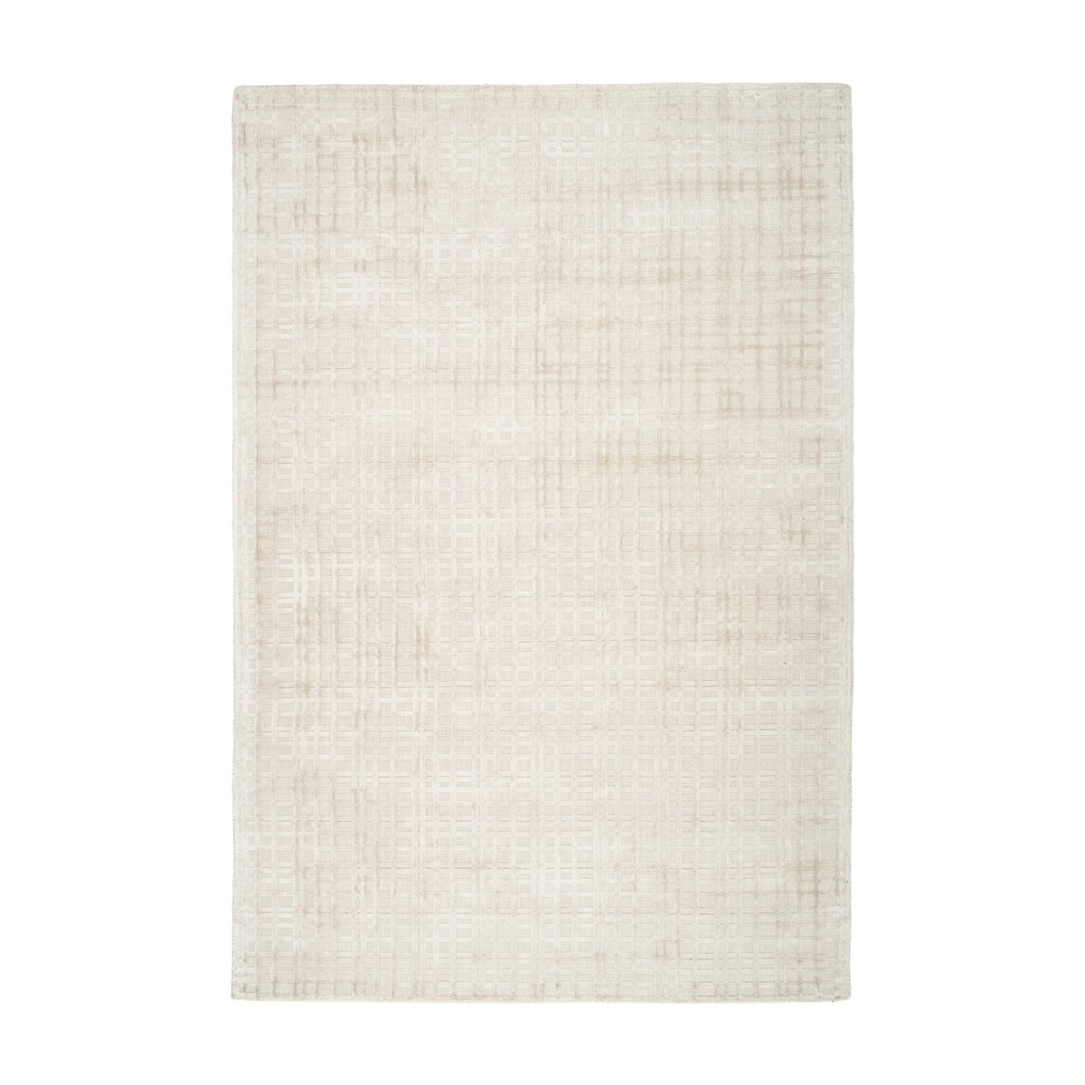 Tapis rectangulaire en viscose, KARMA beige, argent, RECOLLECTION