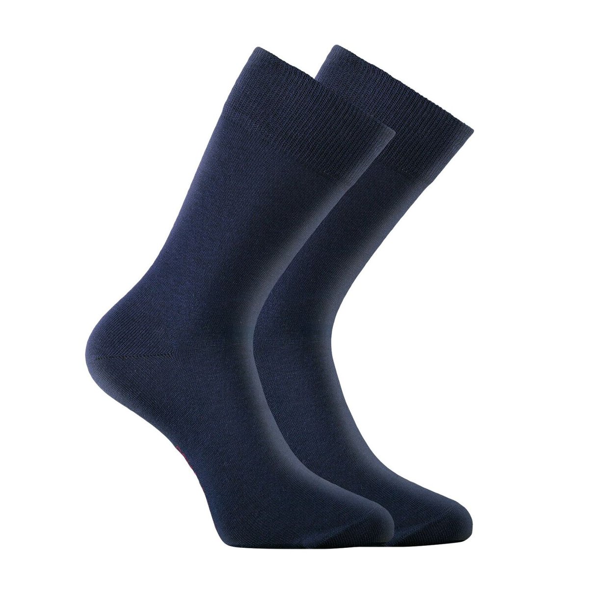 Lot De 9 Paires De Chaussettes De Ville Coton Peigné Doux noir/gris/bleu/rouge/jaune, SERGE BLANCO