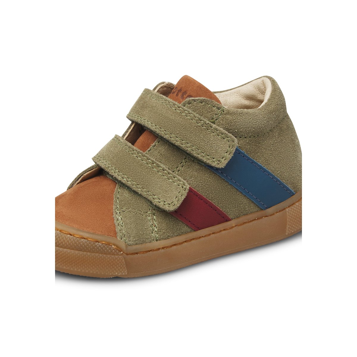 Baskets en cuir et suède GAZER VL marron-vert-, FALCOTTO