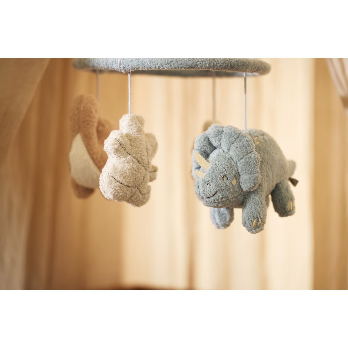 Mobile bébé Roarsome bleu, orange, beige, JOLLEIN